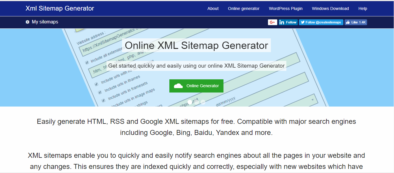 Google sitemap generator