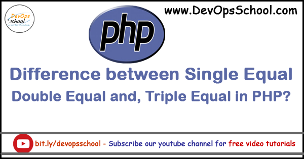 Difference between Single Equal, Double Equal, Triple Equal, and Not Identical in PHP? - DevOpsSchool.com