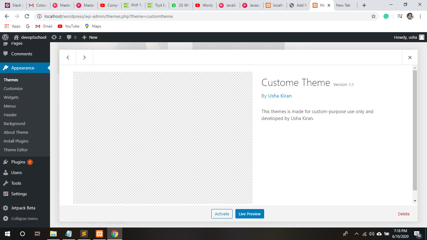 How To Create A WordPress Custom Theme? Part-2 - DevOpsSchool.com