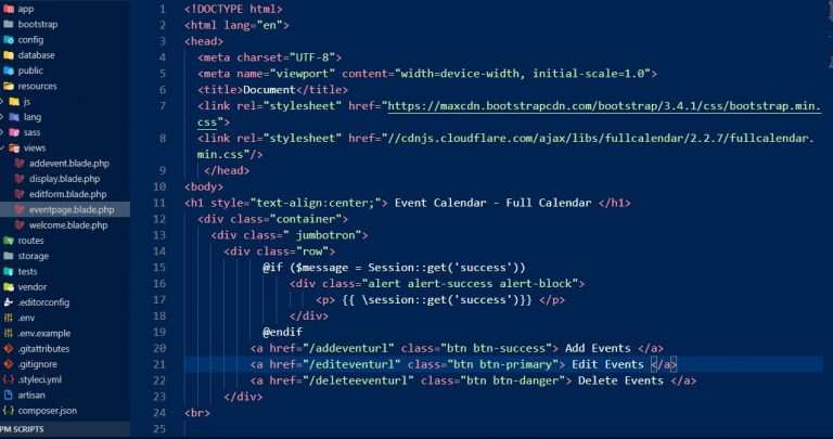 how-to-create-event-calendar-in-laravel-part-4-devopsschool